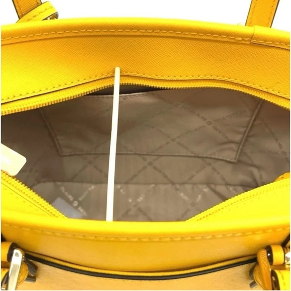 Michael Kors Xsmall Top Zip Tote Crossbody Bag Jasmine Yellow - Picture 4 of 8